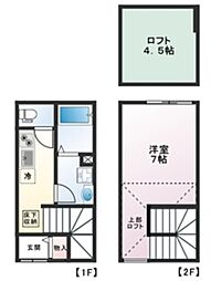 グレースシティ南柏 1階1Kの間取り
