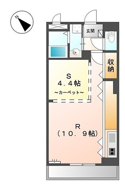 和歌山県和歌山市野崎(賃貸アパート1R・2階・36.00㎡)の写真 その2