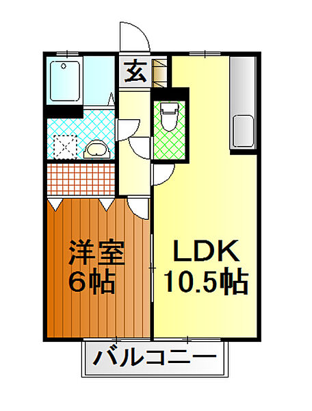 静岡県富士市今泉(賃貸アパート1LDK・1階・40.29㎡)の写真 その2