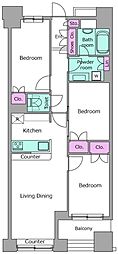 レジディア日本橋馬喰町 3LDKの間取図画像