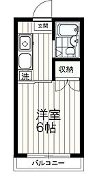 マルナカハイツA 1階1Kの間取り