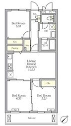 メゾンカルム中落合Ｓｏｕｔｈ 1階3LDKの間取り