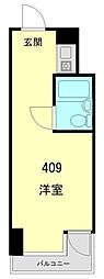 ラフィネ東銀座 ワンルームの間取図画像