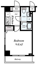 グランフォース西新井アヴェニール 1Kの間取図画像