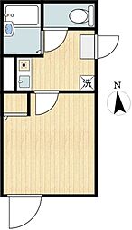 ラフィネ竹の塚 1階1Kの間取り