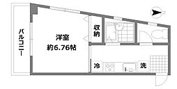 フォルトゥーナ大宮 1階1Kの間取り