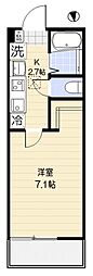 サンティアラ 1階1Kの間取り