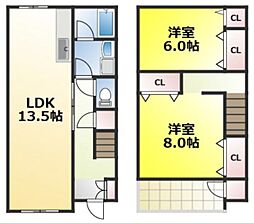 ハウスホールド 2LDKの間取図画像
