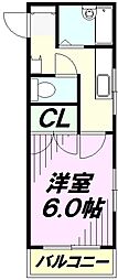 パークサイドけやき 1Kの間取図画像