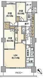 シティタワー品川 3LDKの間取図画像