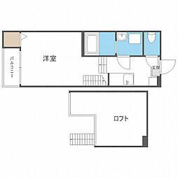 ハーモニーテラス高木 1Kの間取図画像