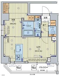 レオンコンフォート池田山 11階1LDKの間取り