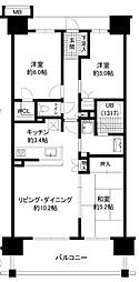 レーベンハイムエクスプレシャス 3LDKの間取図画像