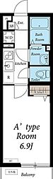 リブリ・Kawagoe 1Kの間取図画像