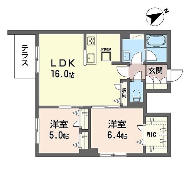 フォレナ染井 00101｜東京都豊島区駒込３丁目(賃貸マンション2LDK・1階・62.98㎡)の写真 その2