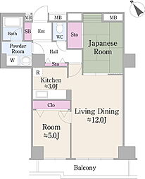 ハイエスト荻窪 2LDKの間取図画像