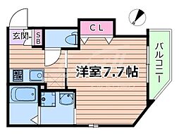 KURUMINO 1Kの間取図画像