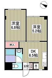 第一登美ビル 2DKの間取図画像