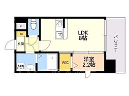 MODERNPALAZZO美野島NEURO 1LDKの間取図画像
