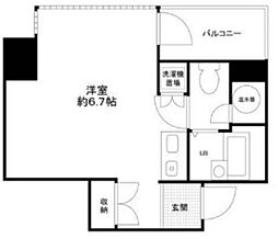 タワーズ10 7階ワンルームの間取り