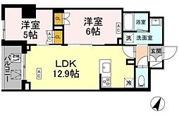 ロイジェント戸越銀座 2LDKの間取図画像
