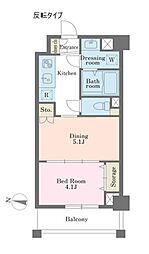 DUOSTAGE大塚 1DKの間取図画像