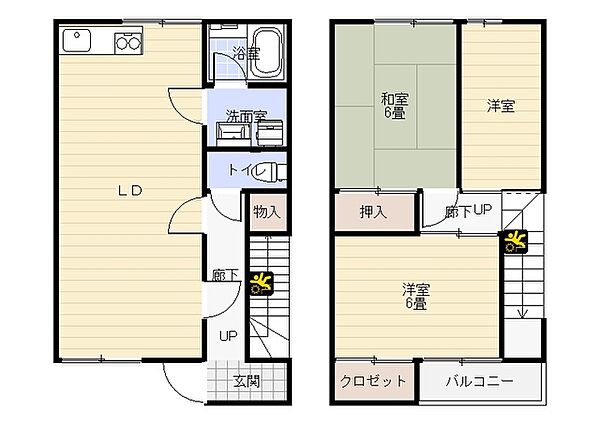 メゾン・サンレイクB 1｜新潟県長岡市下柳３丁目(賃貸アパート3LDK・1階・68.27㎡)の写真 その2