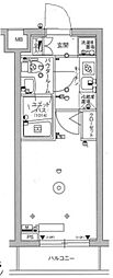 SKYCOURT品川パークサイド3 1Kの間取図画像