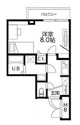 エルバ 1Kの間取図画像