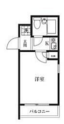 キャトルセゾン東橋本 2階1Kの間取り