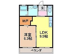 プレアデス5 1LDKの間取図画像