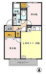アークパレス 2LDKの間取図画像