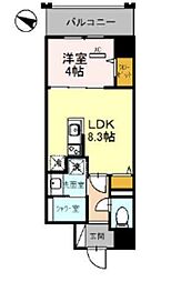 JR東海道・山陽本線 塚本駅 徒歩6分の賃貸マンション 4階1LDKの間取り