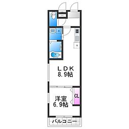 フジパレス針中野イースト 1LDKの間取図画像