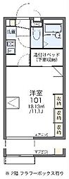 レオパレスマルベリーランチB 1Kの間取図画像