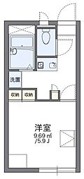 レオパレスfuruya 1階1Kの間取り