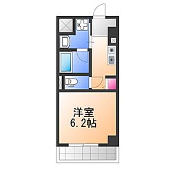 カーライル堺市駅前 1Kの間取図画像