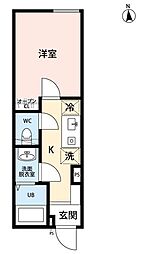 杉並区阿佐谷北2丁目マンション 1Kの間取図画像