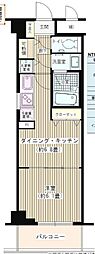 NTPRレジデンス菊名 1DKの間取図画像