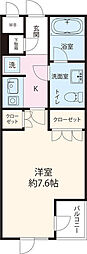 STELLACOURT行徳 1Kの間取図画像