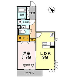 エヌ-ビレッジ 1LDKの間取図画像