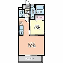 ルピナス2 1LDKの間取図画像