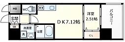 テラ浅香山 1DKの間取図画像