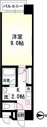 ヴェラジォ-2 1Kの間取図画像