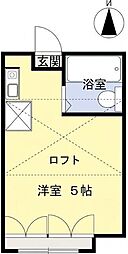 E2 ワンルームの間取図画像