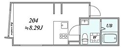 trias461 1Kの間取図画像
