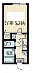 川崎市多摩区生田6丁目アパート 1Kの間取図画像