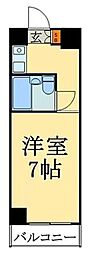 ダイアパレス東神田 10階1Kの間取り