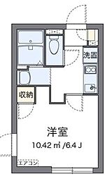 クレイノM 1階1Kの間取り