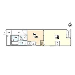 JR中央線 高円寺駅 徒歩6分の賃貸マンション 5階1Kの間取り